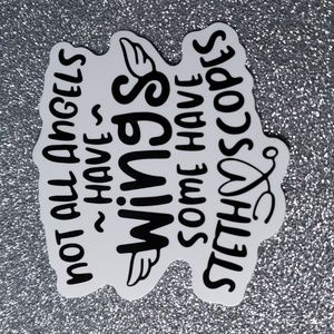 GREY'S ANATOMY Waterproof Sticker Quote angel